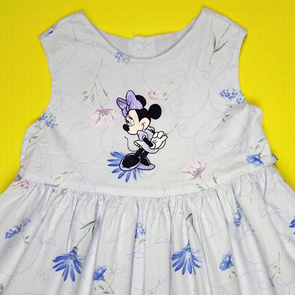 Vintage Minnie Mouse The Disney Store Sleeveless Dress Girls 4 5 Embroidered vtg